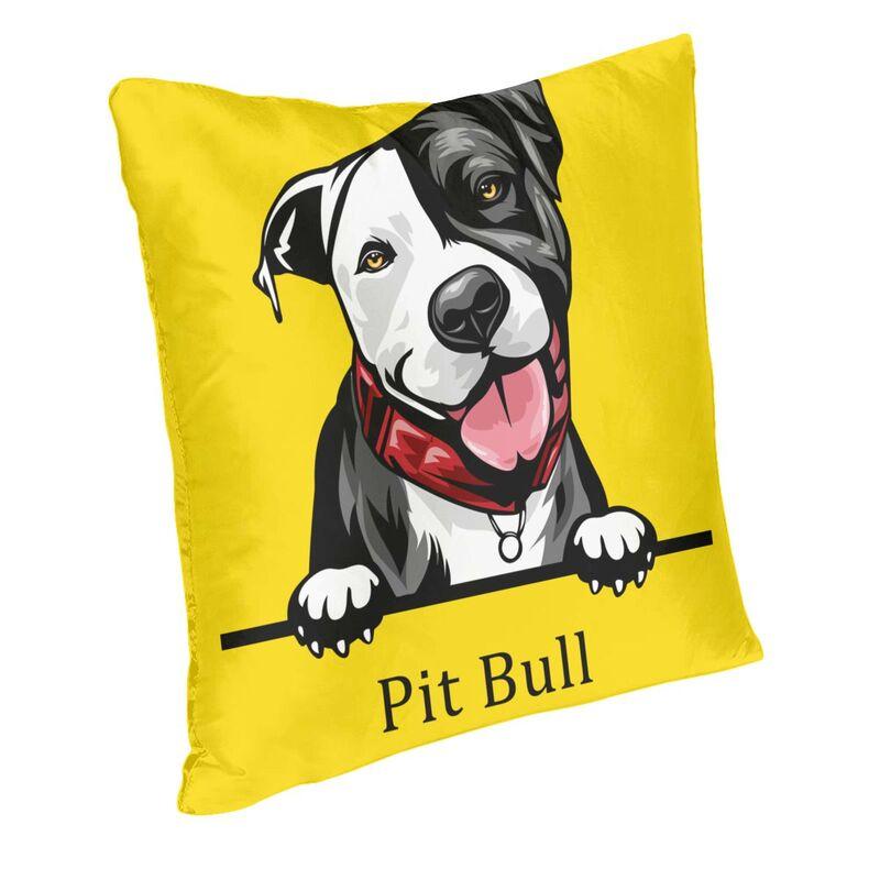 Чехол на подушку с забавной собакой Pit Bull 55x55 см, бархатная современная наволочка для домашнего животного, украшение для дома, наволочка для дивана Dakimakura