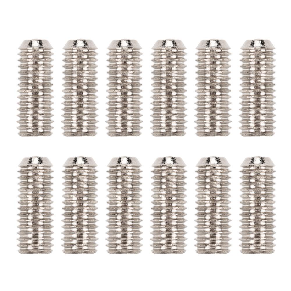 12PCS Metal Guitar Bridge Saddle Screws Silver Color Guitar Bridge Hardware Kit For Electric Guitar