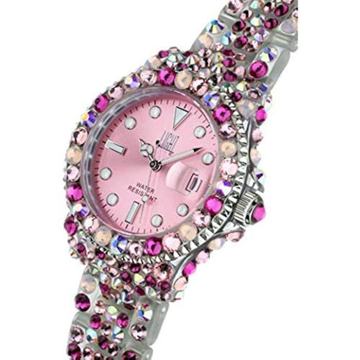 Montre - LIGHT TIME - L602F - 39 mm - Quartz Miyota - 300 pierres précieuses