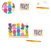 Wooden Beads Sequencing Toy Set Birthday Gift Building Blocks Game Lacing Beads for Boys Girls Kids Children 1 2 3 4 5 6