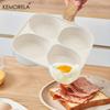 KEMORELA Medical Stone 4 Holes Egg & Hamburger Frying Pan Non-Stick Egg Pancake Pot With Wooden Handle For Induction Gas Stove