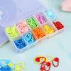Colorful Plastic Locking Stitch Markers with Needle Clip Hook Set