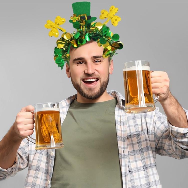 Ободок для волос в форме клевера для женщин и детей, игривый ободок для фестивалей и праздничных встреч