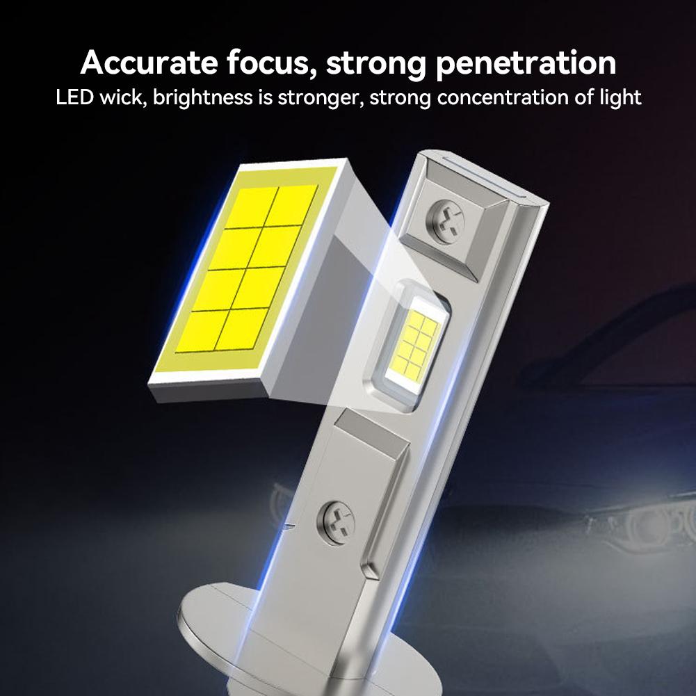 1 шт. H1 H3 H7 автомобильная светодиодная лампа для фар 50 Вт CSP автомобильная фара без вентилятора авто диодные противотуманные фары 12 В 6000 К