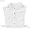 Fashion Women's Embroidery Shirt Fake Collar Removable Mujer Faux Cols White Sweater False Collar Lapel Shirt Blouse Detachable