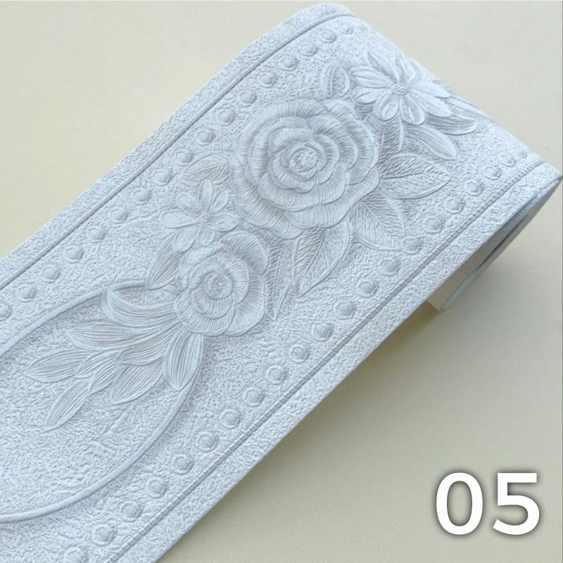 5M ПВХ самоклеящиеся наклейки на плинтус, цветочные наклейки на талию, водонепроницаемые 3D настенные бордюры для ванной комнаты, декор