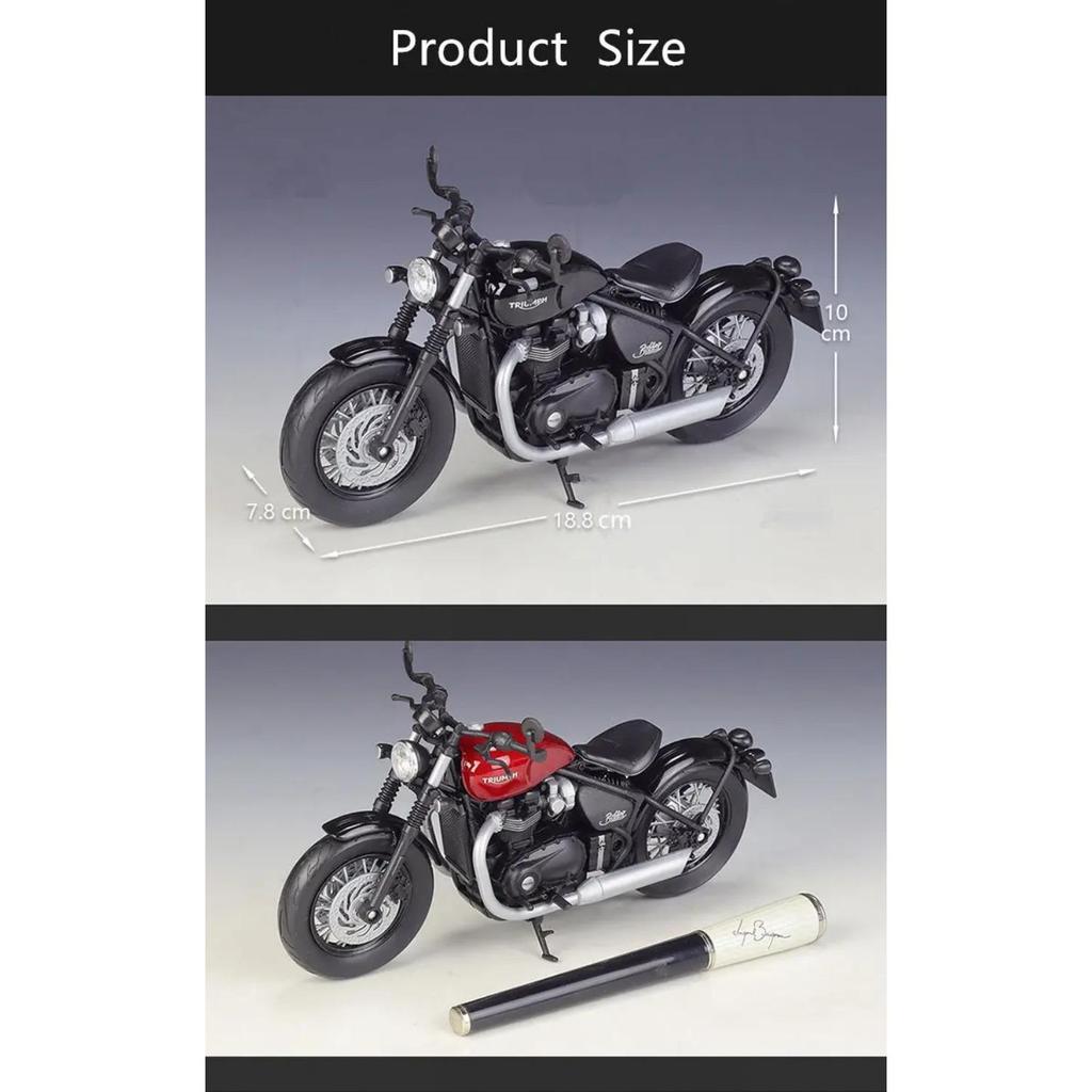Welly 1/12 Triumph Bonneville Bobber Сплав Гоночный Мотоцикл Модель Литой Металл Уличный Мотоцикл Модель Симуляция Детская Игрушка Подарок