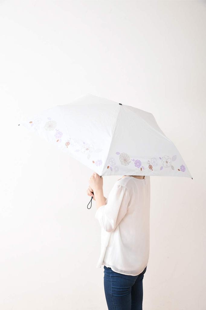 Sanrio Flower Folding Hello 90cm Diameter X 55cm Length 5cm Diameter X 24cm Length Suitable for Rain or Shine Umbrella, 5-Rib, Kitty, FU-555, Size