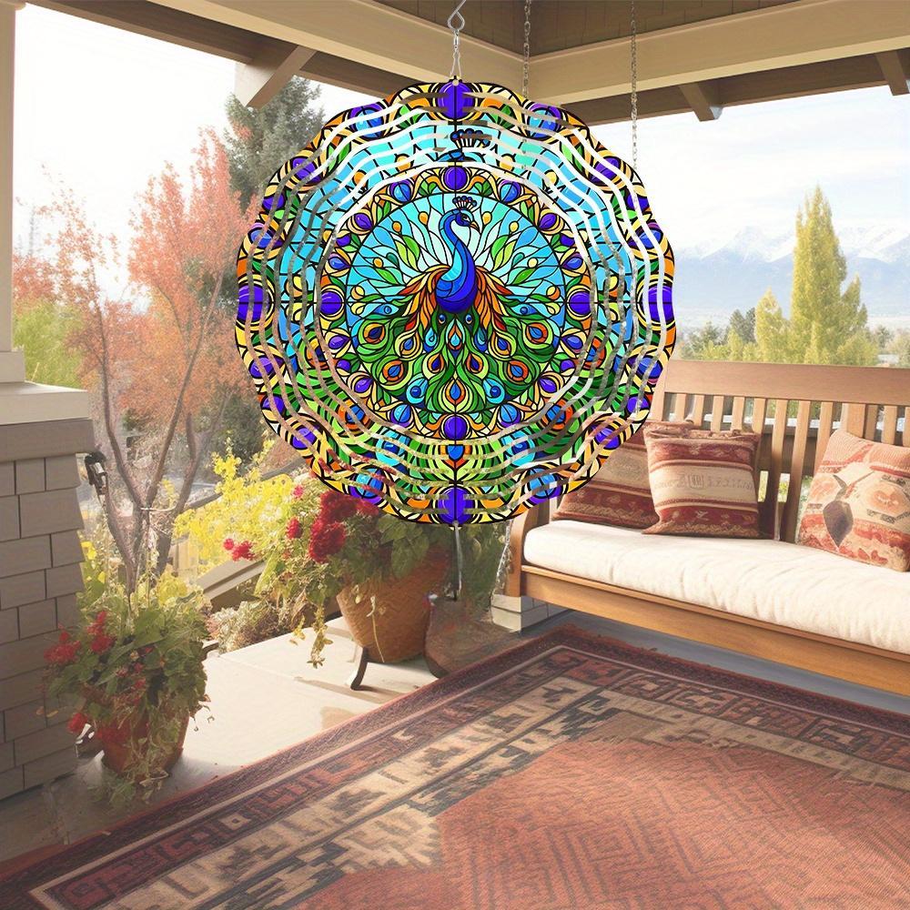 1 шт. наружные колокольчики для сада декоративные ветряные колеса отпугиватель птиц подвеска мандала поворот ветра