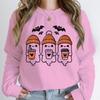 Halloween Ghost Coffee Print Round Neck Hoodie - Comfortable & Stylish Fit