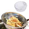 Корзина для жарки из нержавеющей стали с ручкой, кухонная круглая корзина для жарки картофеля фри