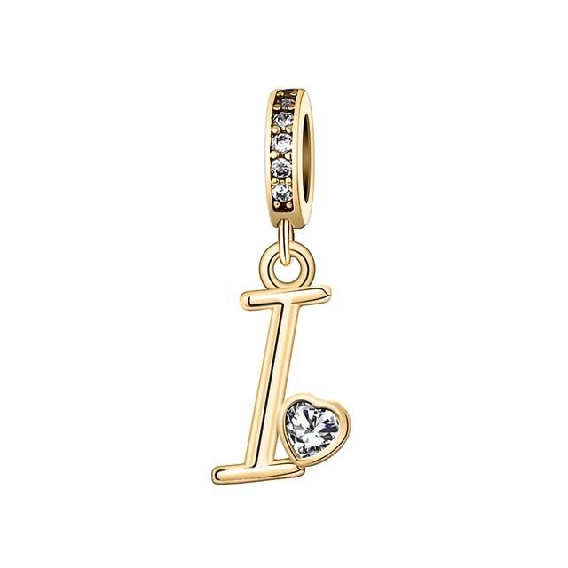 Новый медный с покрытием Rose Gold, Light Gold, двухцветный, с 26 английскими буквами, подвеска-шарм, совместим с браслетами, ожерельями, для самостоятельного изготовления украшений