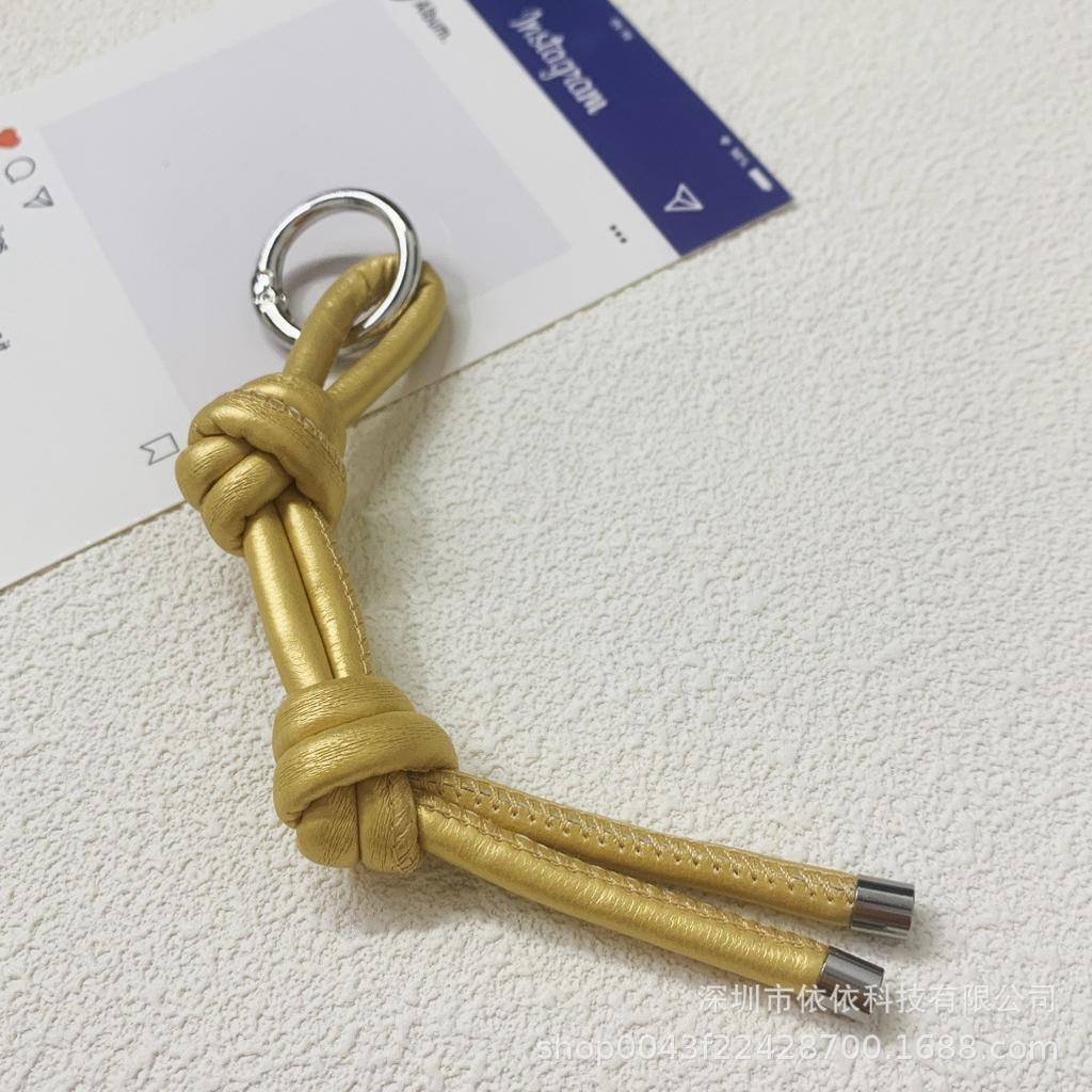 Новый DIY кожаный брелок-подвеска нишевый простой цвет конфет кожаная веревка плетеная подвеска для сумки универсальная и повседневная