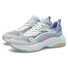 Li-Ning Амортизирующие нескользящие прочные низкие повседневные туфли женские кроссовки серо-белые AGCR326-3