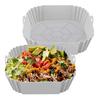 1pc Silicone Air Fryer Pot Tray With Handle, Square Air Fryer Baking Pan, Reusable Air Fryer Liner For Kitchen Baking