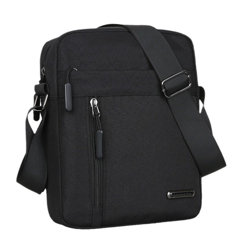 Men's Nylon Business Travel Crossbody Bag - Large Capacity Korean Style Shoulder Handbag