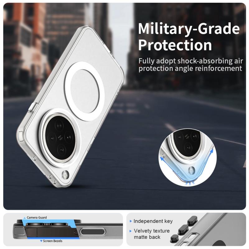 Для чехла OPPO Find X8S Обложка OPPO Find X8S Capas Прозрачный Беспроводная зарядка Кольцевой Магнитный Матовый Прозрачный Fundas OPPO Find X8S