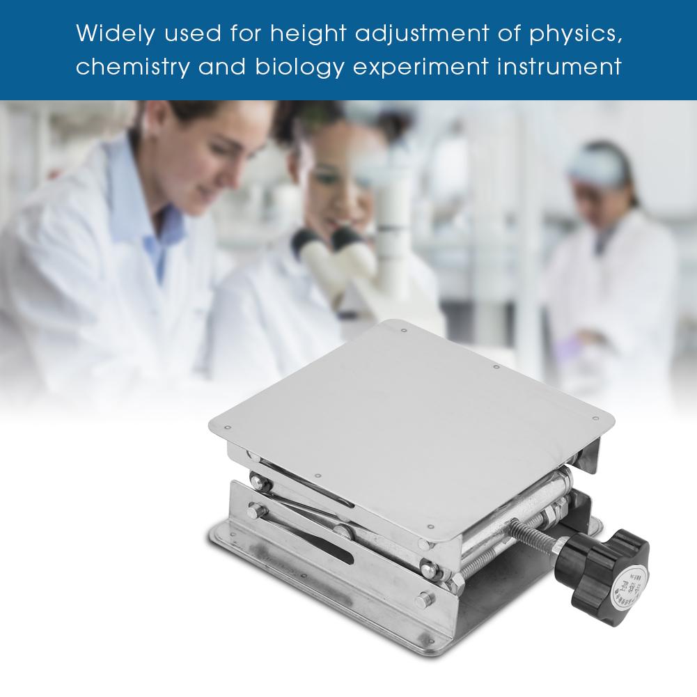 Подъемная платформа из нержавеющей стали Лабораторная подъемная стойка Ножничный подъемник 100*100 мм