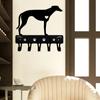 1pc Greyhound Key Holder & Dog Leash Hanger for Wall Mounted Hooks Organizer - Decorative Iron Craft for Home