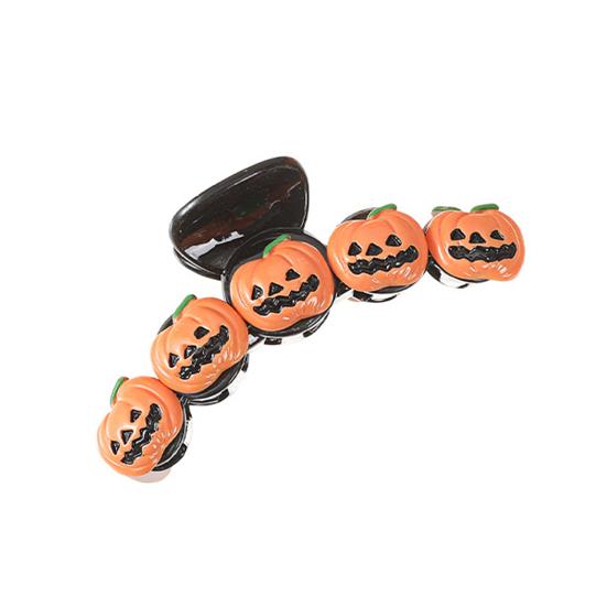 Хэллоуин Декор тыквы Коготь для укладки волос Заколка для укладки на затылке Заколка для волос в виде акулы Противоскользящая заколка с перекрестными зубами Толстые заколки для волос Аксессуары для волос