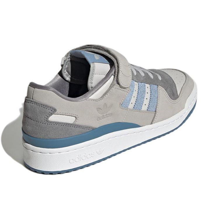 Adidas Originals Forum 84 Low Comfortable Low-Top Sneakers Unisex Sneakers Gray Blue HQ6333
