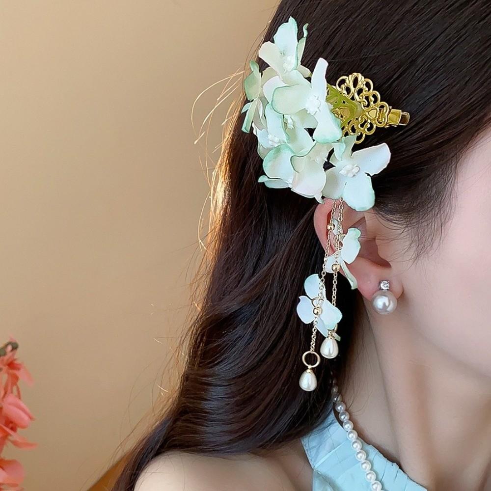 Imitation Pearl Hanfu Hair Accessories Tassel Chinese Style Hair Clip  Summer Accessories