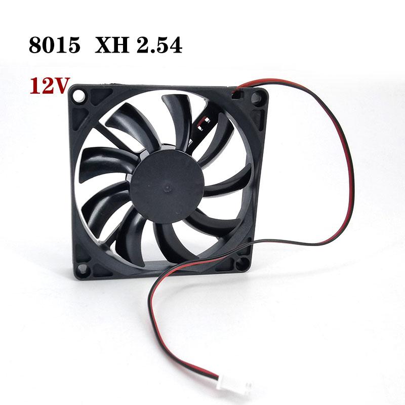 DC 5V 12V 24V 8015 8cm 80mm fan 80x80x15mm 2pin xh 2.54 cooling fan sleeve for router chassis power supply for 3D printer