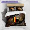 Belgium Football Printed Bedding 3 Piece Set Cozy Breathable Bed Cover Set as Housewarming Holiday Gift