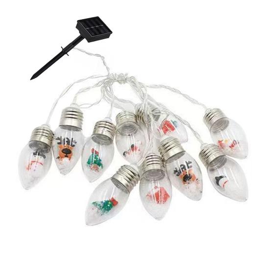 Рождественские светодиодные гирлянды с цветными снежинками для украшения дома