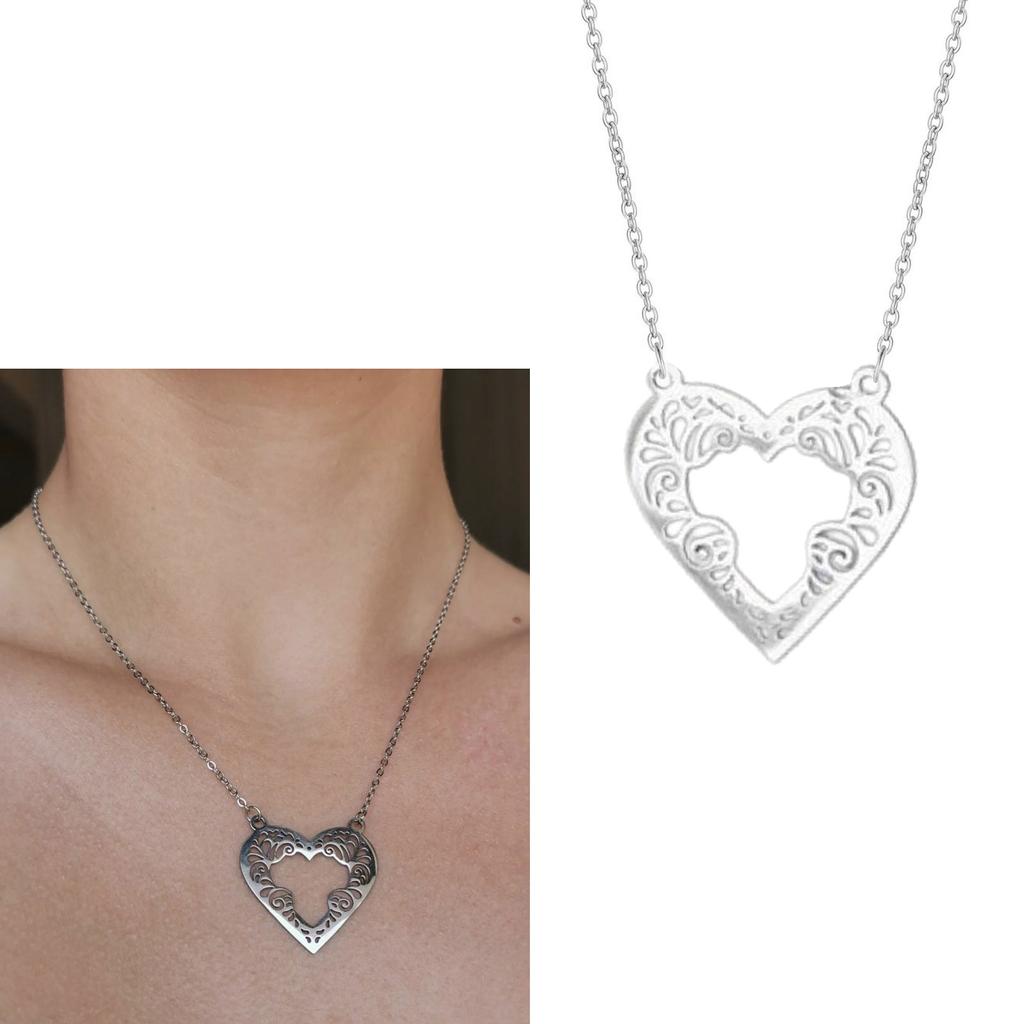Stylish Heart Pendant Necklace for Women with Scented Oil Unique Aesthetic Choker Fashionable Heart Pendant Neckchain