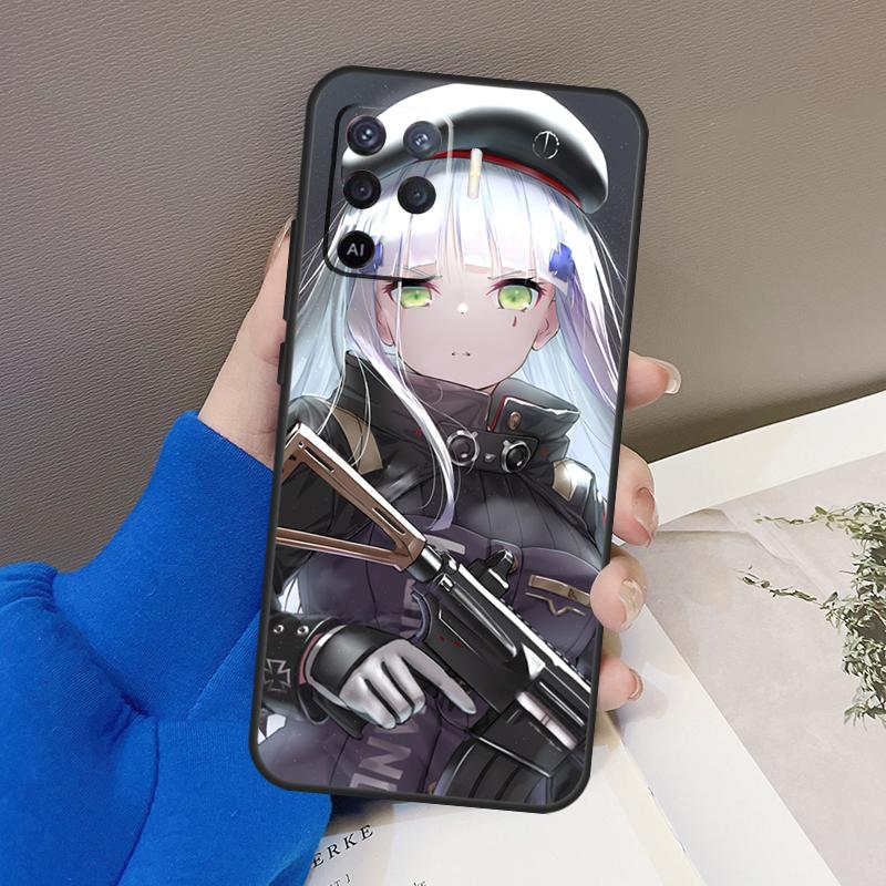 Игровой чехол Girls Frontline для Oppo A76 A16 A96 A17 A18 A60 A80 A40 A38 A58 A78 A98 A94 A74 A54 A15 A57 A77 A5 Pro