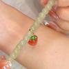 Persimmon-themed Luxurious Hetian Jade Beaded Bracelet for Women, New Niche Design, Perfect for Best Friends
