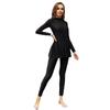 Solid Color Full Coverage Long Sleeve Surfer Sunsuit - Conservative One-Piece Arabic Swimsuit