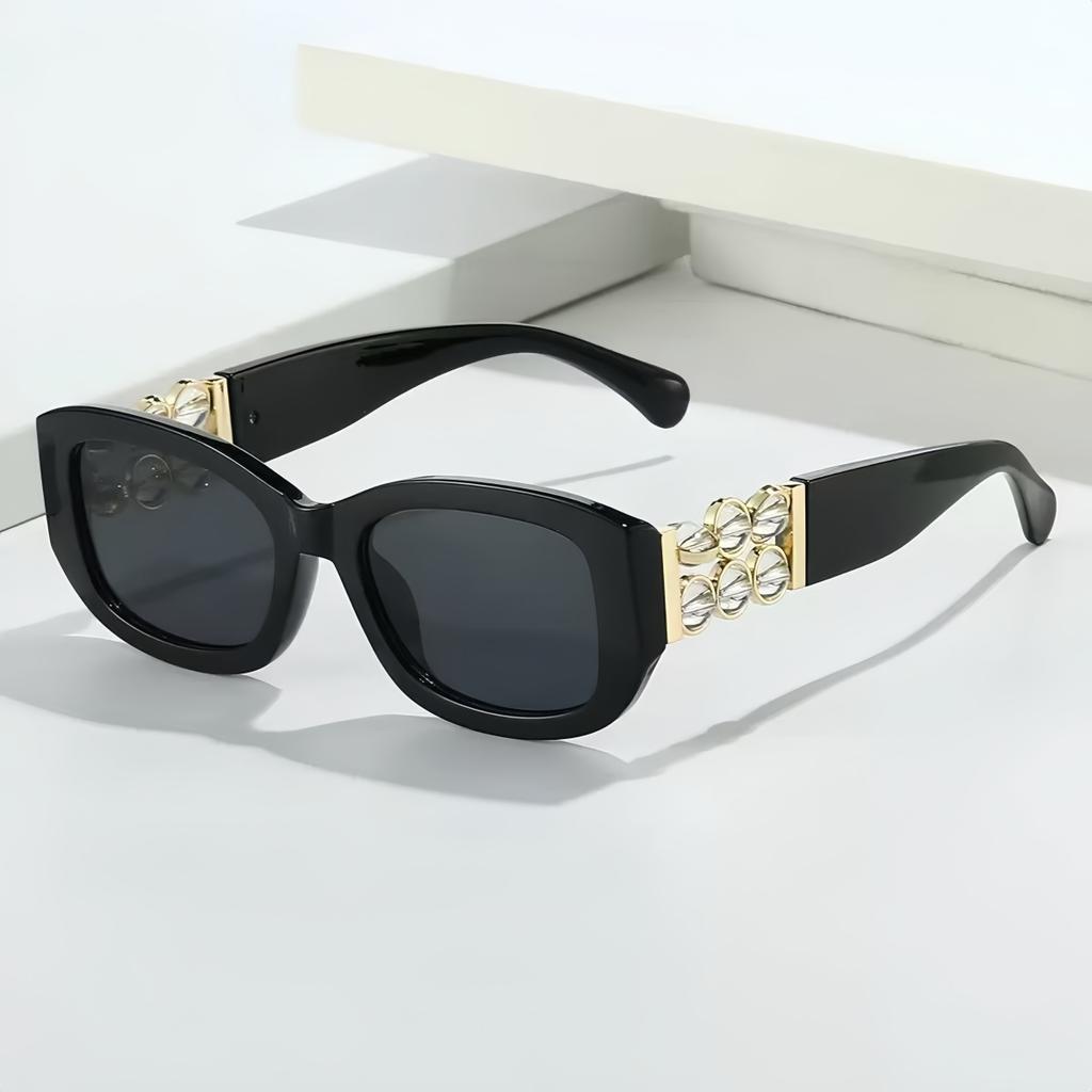European and American women's small box fashionable retro sunglasses trendy and versatile summer sun shading and sun protection,