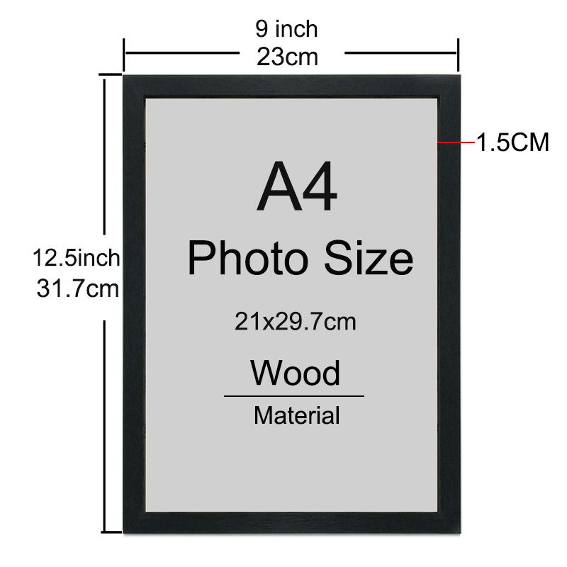 1/2/3pcs Wood Picture Frame A4 8X12in Honors Certificate Document Frame Wooden Photo Frame for Wall Hanging Desktop Disply