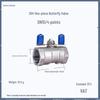 Stainless Steel Ball Valve with Butterfly Handle - One-Piece, Internal Thread, 4 or 6 Points, 201/304/316 Grade