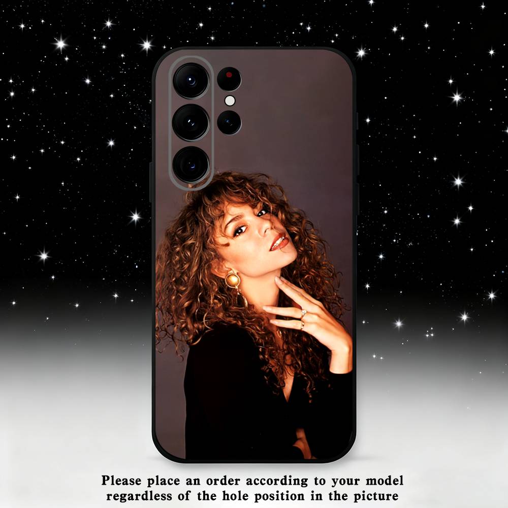 M-Mariah C-Carey Singer Phone Case For Samsung S 25,24,23,22,30,21,10,9,Ultra,Plus,Lite,FE,4,5 G Black Soft Case