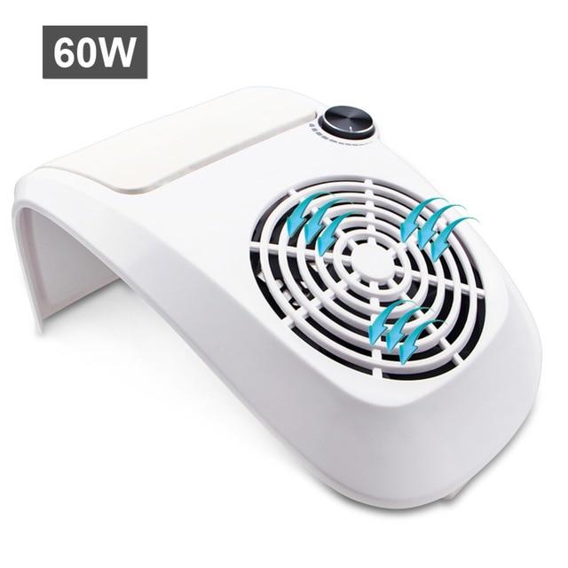 Powerful Nail Dust Suction Collector with 3 Fan Vacuum Cleaner Manicure Tools with 2 Dust Collecting Bags Nail Salon Equipment