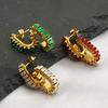 2025 New Stainless Steel Inlaid Zircon Earrings French Retro High-end Light Luxury Niche Design Earrings