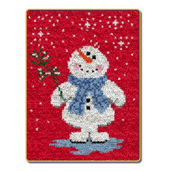 Коврик для самостоятельного вязания крючком, набор для веселого отдыха в рождественском стиле, предварительно напечатанная основа, ковер ручной работы