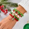 Clay Crystal Christmas Bracelet Set for Women Drip Glaze Christmas Color Alphabet Letter Beads Bracelet Kit Women Girls New Year Jewelry Accessories