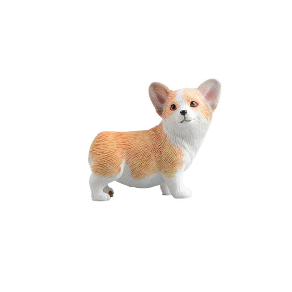 Children's Gift Mini Animal Dog Doll Simulation Dog Car Ornament Corgi Model Miniature Figurines