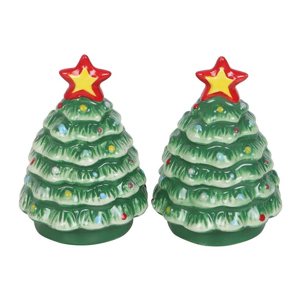 Something Different Nostalgic Christmas Tree Salt and Pepper Shakers Set