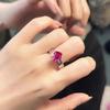 Luoxi Temple 2024 Ruby & Pink Sapphire Open 925 Silver Ring - Fashion Party Style