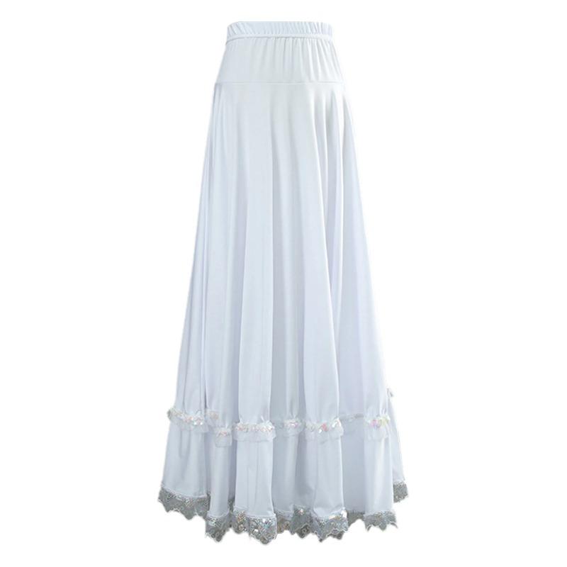 Женские бальные юбки для фламенко, лиричные бальные макси-юбки, костюмы для выступлений по классическому балету, этническим танцам