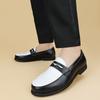 Новые дизайнерские пенни-лоферы для джентльменов, мужские остроносые, черные с белым, слипоны, свадебная обувь, формальная обувь