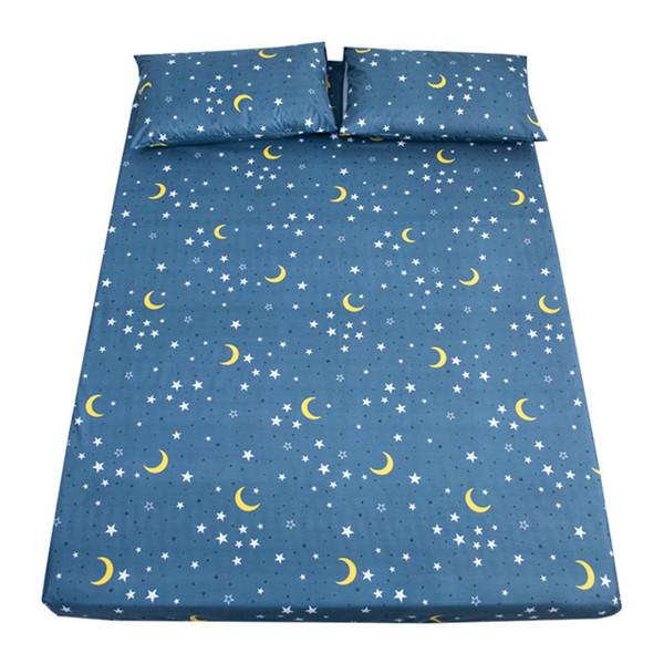 Супер водонепроницаемая простыня из 3 предметов, гладкий наматрасник, покрывало с глубоким карманом, дышащее мягкое покрывало, постельное белье (С 2 наволочками)