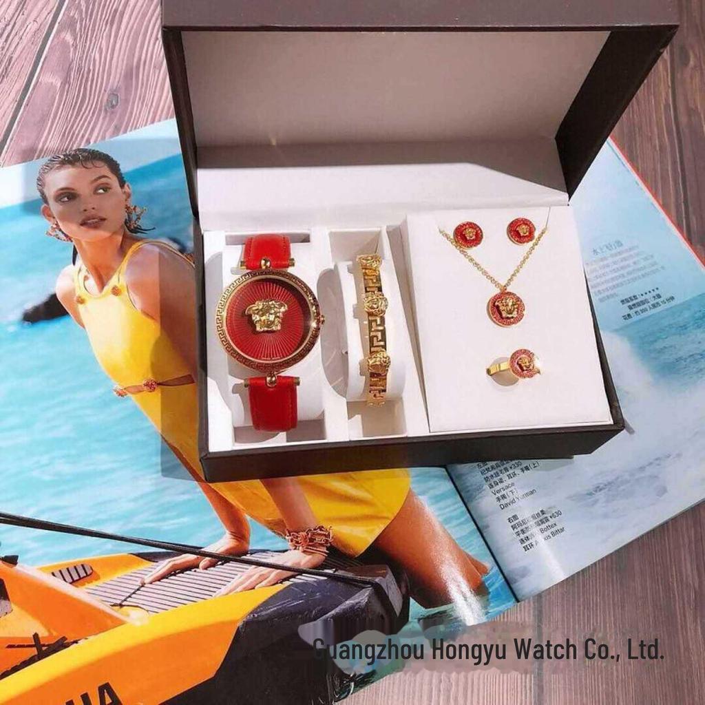 Medusa Head Titanium Steel Jewelry Set: Women's Quartz Watch and Accessories by Danny Road