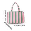 Large Capacity Striped Toiletry Storage Bag Multi Compartment Cosmetic Pouch  Weekend Getaway