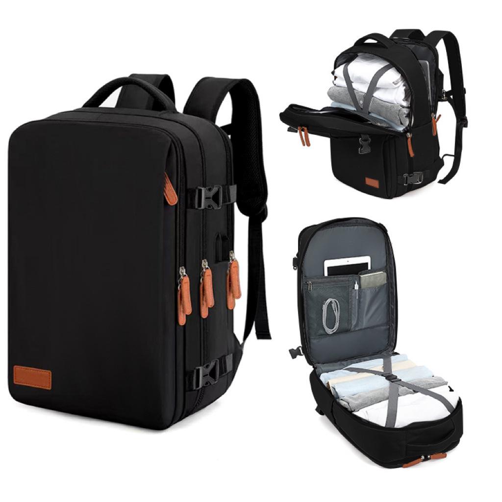 Раскладывающийся двойной плечевой рюкзак - Унисекс ручная кладь с многослойным хранением и отделением для ноутбука, Сверхбольшая вместимость